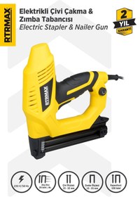 Resim Rtrmax Rtm4040 Elektrikli Zımba Ve Çivi Çakma Tabancası 