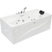 Resim Laredo Jakuzi 150x80, H55 Bonus Hidromasaj Sistemli Küvet (Gövde + Metal Ayak + Ön Panel) 