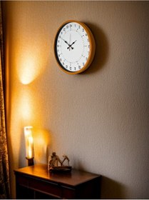 Resim 36 Cm Turuncu 24 Saat Göstergeli Özel Tasarım Duvar Saati Açık 