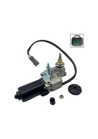 Resim 12V Silecek Motoru Tek Milli + Sabit Mil 90° Kabin 