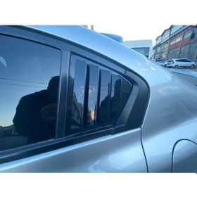 Resim Honda Civic Fb7 Kelebek Cam Vizörü Piano Black 2012-2015 