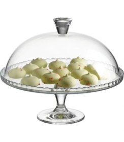 Resim Tamu Pasta Kek Fanusu Sunum Tabağı Kapaklı 95200 