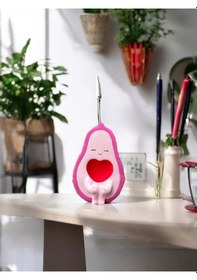 Resim Kawaii Sevimli Pembe Avokado Temalı Fotoğraf Ve Not Tutucu - Ofis Masa Not Tutacağı Pembe 