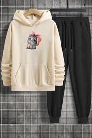 Resim uyguntarz Unisex Sevimli Kedi Eşofman Takımı 