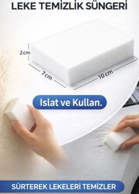 Resim XAMANTHA 10 Adet Melamin Sünger, Çizik Giderici Sünger, Duvar Temizleme Süngeri, Silgi Sünger, Sihirli Sünger 