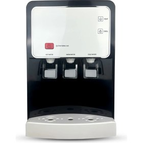 Resim İdeal Mağaza Sıcak Soğuk Ilık 3 Musluklu Tezgah Üstü Pompalı Arıtmalı Sebil - Beyaz Siyah Renk Ideal Mağaza 