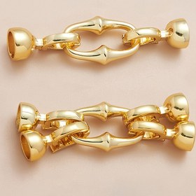 Resim 1 adet 18k Altın Kaplama Bakır Kolye Tokası - Kalp Şeklinde Güvenli Kapatma, Kararmaya Dirençli Dayanıklı Takı Parçaları Bilezikler & Kolye Uçları için, DIY Takı Yapım Malzemeleri, Takı Yapımı İçin Kolye Uçları 