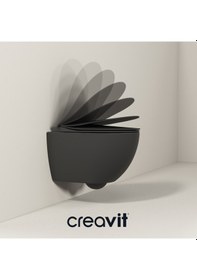 Resim Creavit Duck Duroplast Yavaş Kapanan Klozet Kapağı Mat Antrasit KC0903.01.0400E 
