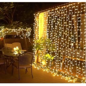 Resim Perde LED Sarı Işık 3 x 3 