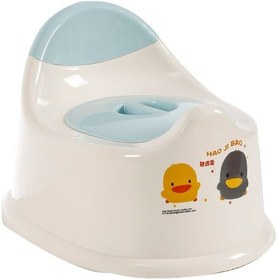 Resim Hangfox Çocuklar İçin Kalın Konstrüksiyonlu, Kutuşlu Kişisel Tuvalet, Kartoon Tasarım, Bağımsız Tuvalet Eğitimi İçin Mavi Temel Model 