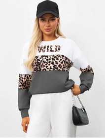 Resim Iren Renetti Büyük Beden Spor Sweatshirt. 274497512 Leopar 