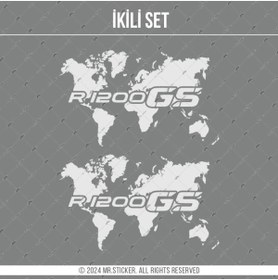 Resim Bay Etiket Cse15s İkili Set - Mat Gümüş Gri Renk - Gs1200 Detayli Dünya Haritası Etiketi 
