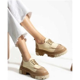 Resim Bestello Bağcıklı Termo Taban Casual 331-7283-04 Kadın Ayakkabı Bej 