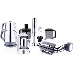 Resim Korkmaz A1827 Inox 14 Parça Elektro Set Beyaz 