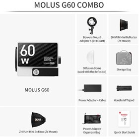 Resim Zhiyun MOLUS G60 Bi-Color Mini Pocket Cob Monolight - Combo Zhiyun