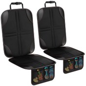 Resim 2 Adet Çocuk Oto Koltuğu Koruyucu Kaymaz Taban Malzemesi + Su Geçirmez 600d Kumaş Kırmızı Çizgi 