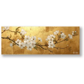 Resim Altın Ve Beyaz Çiçek - 200x70 