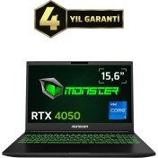 Resim Monster Abra A5 V20.7.7 Intel Core I7 13620H 8 GB Ram 500 GB SSD 6 GB Rtx 4050 Windows 11 15,6" Fhd 165 Hz Oyun Bilgisayarı 