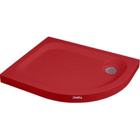 Resim Asimetrik Flat Duş Teknesi | Sanacryl - 80x150 / Kırmızı / Düz 