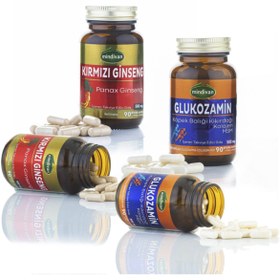 Resim Mindivan Kırmızı Ginseng Extractı 60 Kapsül Ve Glukozamin 60 Kapsül X 2 Adet 