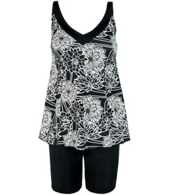 Resim Endeep Kadın Çiçek Desenli Tankini Takımı Çok Renkli 