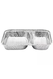 Resim Ambalaj Evi Alüminyum 2 Gözlü Kase ( 100 Adet ) 