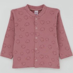 Resim Breeze Kız Bebek Pijama Takımı Elma Bahçesi Önden Çıtçıtlı 4 Ay-1 Yaş, Gülkurusu 