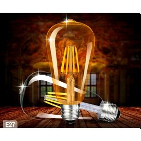 Resim Rustik Ampül Edison Ampül Dekoratif Led Ampül Tasarruflu Ampül 