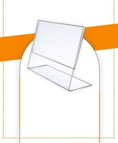 Resim Genel Markalar A5 L Tipi Yatay Masa Üstü 20'Li Paket / 2.8 Mm Şeffaf Pleksi Föylük / Broşürlük 