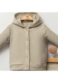 Resim Cassiope Kapüşonlu Yumuşak Fitilli 2'li Bebek Takımı 473792 Yeşil 