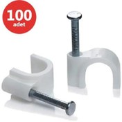 Resim AyrStore Karya 8 Numara 25 Mm Çelik Çivili Kroşe (100'Lü Paket) 