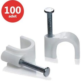 Resim AyrStore Karya 8 Numara 25 Mm Çelik Çivili Kroşe (100'Lü Paket) 