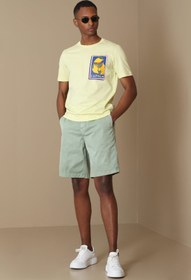 Resim Lufian Zegler Spor Erkek Chino Şort Slim Fit Yeşil 