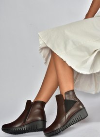 Resim Fox Shoes V324221103 Kahverengi Hakiki Deri Klasik Kadın Bot 