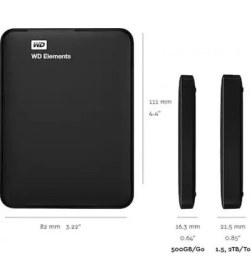 Resim WD 500GB Elements 2.5 USB 3.0 Taşınabilir Portable Harici Disk 