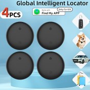 Resim 4 adet Anahtar, Evcil Hayvan, Bagaj için GPS Takip Cihazı - Taşınabilir Kayıp Önleyici Cihaz ile Askı, Pil ile Çalışır, Sadece Ios, Şarj Edilemeyen Düğme Hücre 