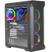 Resim Z5 Surena 4x120 MM ARGB 1x3.0 2x2.0 USB Gaming Kumandalı Oyun Bilgisayar Kasası Green