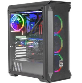 Resim Z5 Surena 4x120 MM ARGB 1x3.0 2x2.0 USB Gaming Kumandalı Oyun Bilgisayar Kasası 