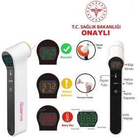 Resim Saubern BNT9603 Dijital Temassız Alından ve Kulaktan Ateş Ölçer 