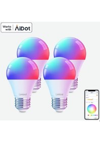 Resim A19 Rgbtw E26 800 Lm 9w Wifi Akıllı Lamba Işık Renk Değiştiren Kısılabilir App Uyumlu 4lü Paket Set Diğer 