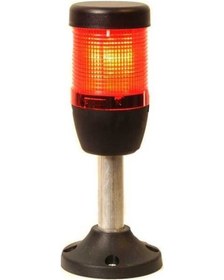 Resim Emas IK51F024XM03 K Serisi Tek Katlı 24V AC/DC Flaşör 100mm Borulu Plastik Ayaklı LED Kolon 50mm 