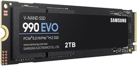 Resim Samsung 990 EVO2TB 5,000 MB/s, PCIe 4.0 x4/ 5.0 x2 NVMe M.2 (2280) SSD (MZ-V9E2T0BW) 