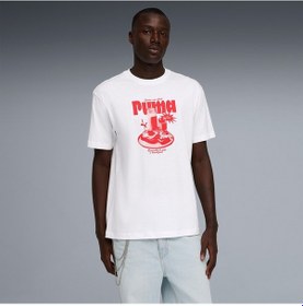 Resim Puma Graphic Erkek Beyaz T-shirt 634432 