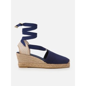 Resim Su Espadril Molly Lacivert Kadın Dolgu Topuklu Espadril 