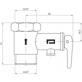 Resim Elektrikli Termosifon Emniyet Ventili 9 Bar Pakkens 1/2 İnç Mand 