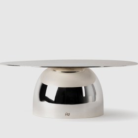 Resim Kubbe Büyük Kek Standı, Gümüş-Nikel Kaplamalı 