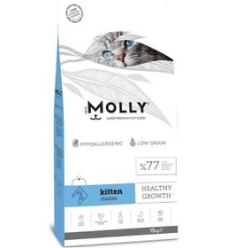 Resim Molly Düşük Tahıllı Hypoallergenic Tavuklu Yavru Kedi Maması 15 Kg 