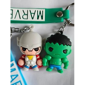 Resim Hulk ve Thor Silikon Çift Anahtarlığı ve Çanta Aksesuarı 