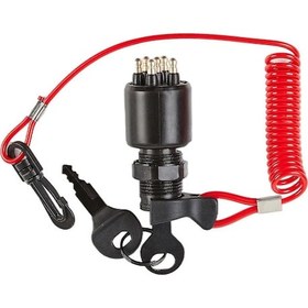 Resim Omc 1996-up Johnson Evinrude 5005801 İçin Kontak Anahtarı Emniyet Askısı Kilit Tertibatı Evinr Huiliang İçin 