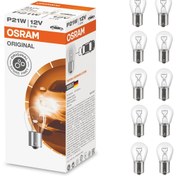 Resim Bulacaksin Osram 7506 P21W 93 Sinyal Stop Ampul 12V 21W 10 Adet Tek Duy Düz 